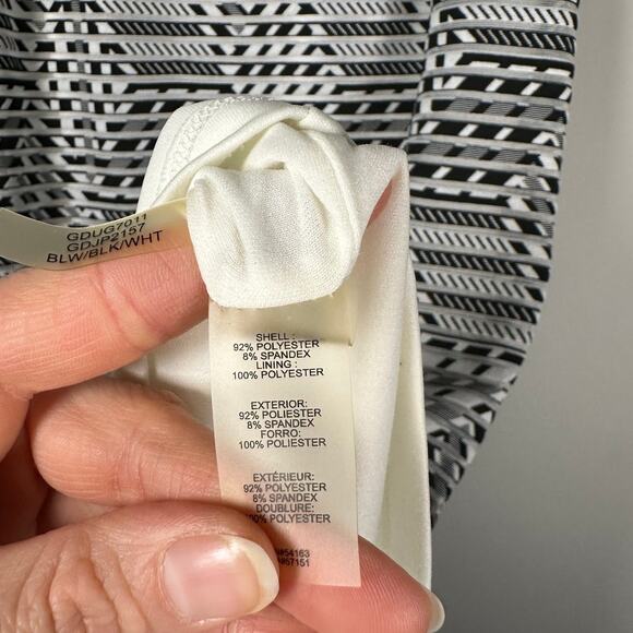 Guess Los Angeles Black & White Striped Abstract Sleeveless Dress Women's 10 - Picture 5 of 7